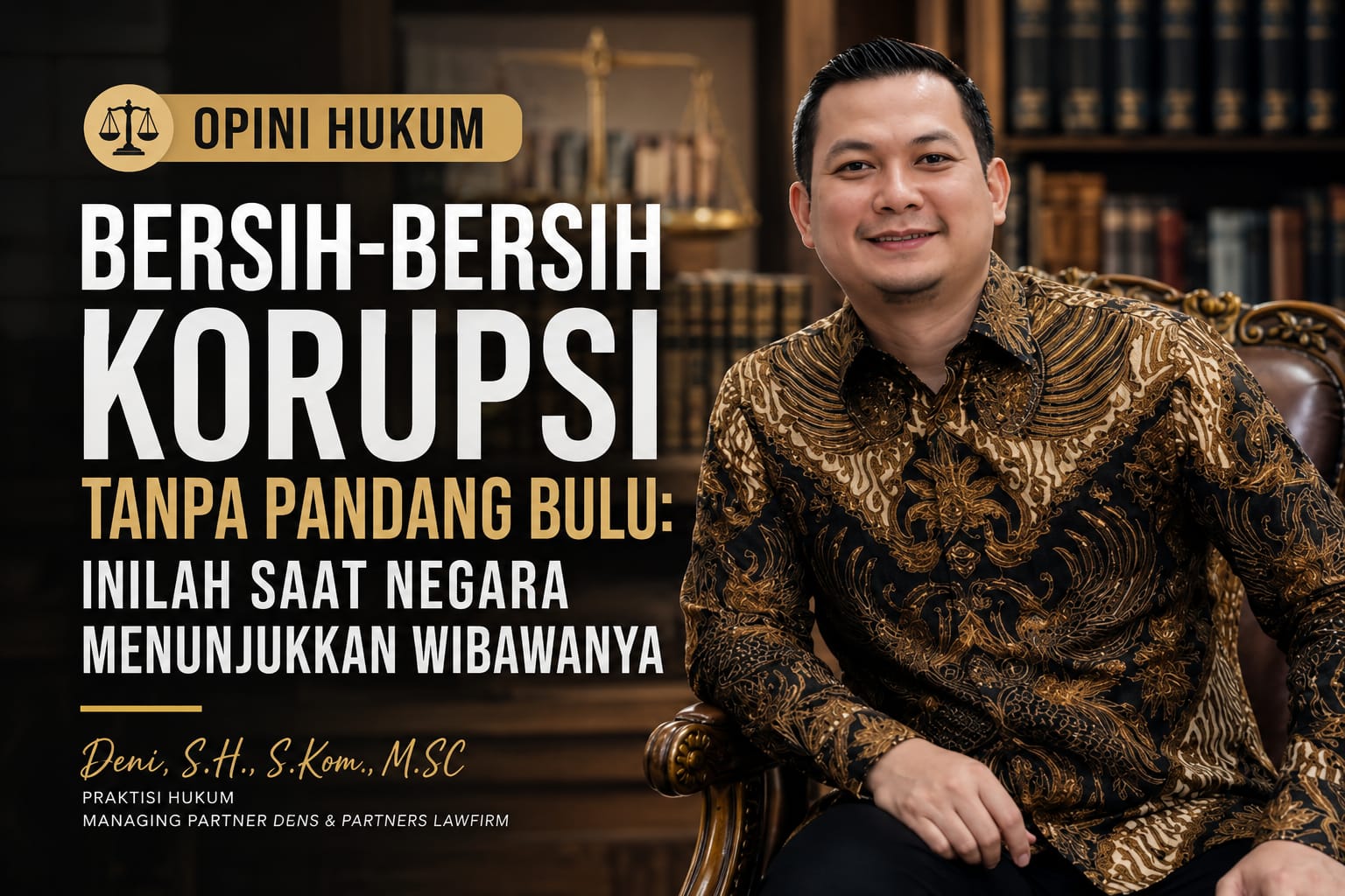Bersih-Bersih Korupsi Tanpa Pandang Bulu,Inilah Saat Negara Menunjukkan Wibawanya